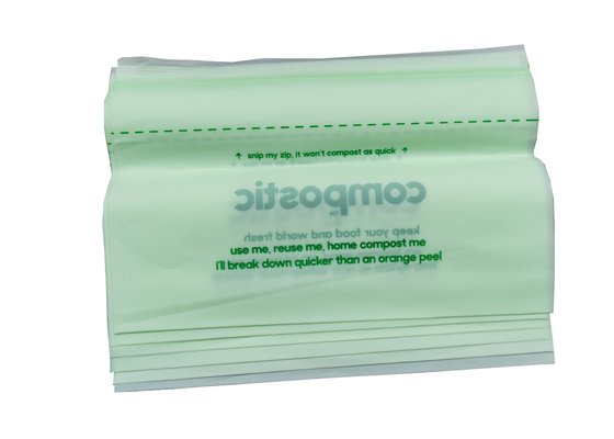 Compostable Ziploc Biodegradable Reseal Bags EN13432 Certified